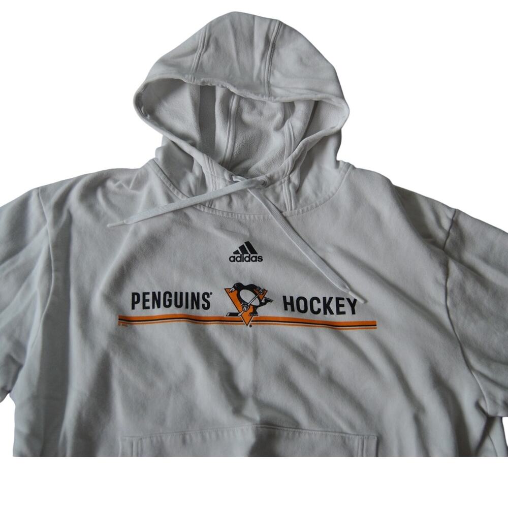 Adidas Penguins Hockey Hoodie Medium White